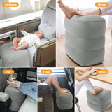 Inflatable Foot Rest Travel Air Pillow Cushion Office Home Leg Footrest Relax