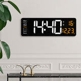 LED Large Big Jumbo Wall Desk Clock Digital Display With Calendar Temperature