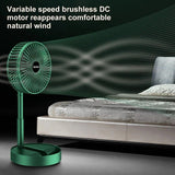 Telescopic Portable Floor Fan 3 Speeds USB Foldable Fan