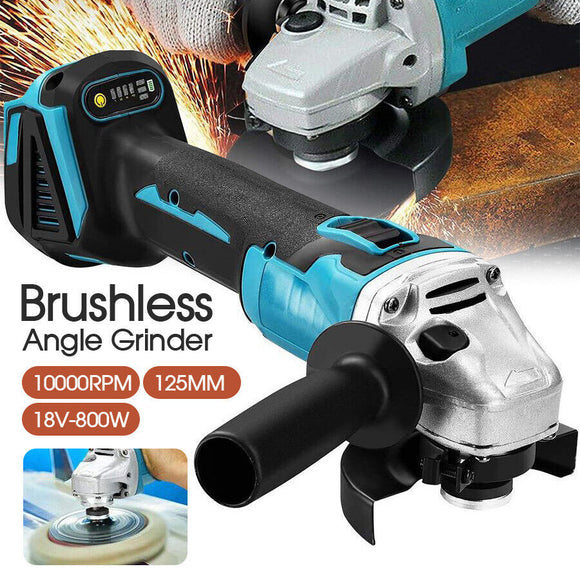 Brushless Cordless Angle Grinder 125mm Cutting Polishing For Makita 18V Battery