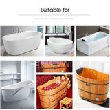 Expandable Bathtub Caddy Tray Bamboo Bath Table Over Tub with Wine & Book Holder