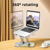 Adjustable Laptop Stand 360 Rotating Ergonomic Foldable Laptop Riser for Desk