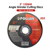 50pc 5" 125mm Angle Grinder Cutting Discs - Thin Cut Off Wheels Disks for Metal