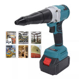 Brushess Cordless Rivet Gun Automatic Pop Gun For Makita 18V Two Battery