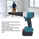 Brushess Cordless Rivet Gun Automatic Pop Gun For Makita 18V Two Battery