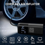 150PSI Cordless Tire Inflator Air Pump w/ LED Light & Digital Gauge