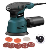 300W 125mm Disc Sanding Machine 6 Gears Speed Control Orbital Sander Polishing Grinding Tool