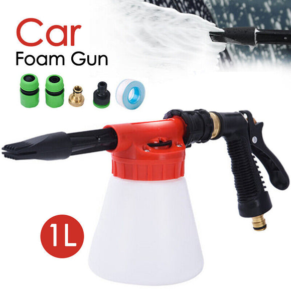 1L Snow Foam Lance Cannon Bottle Soap Gun Sprayer Hose For Car Pressure Washer