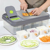 21PCS Vegetable Chopper Set w/ Slicer Grater Basket Board Kitchen Tool Kit
