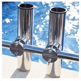 2x Marine Grade Stainless Steel Boat Fishing Rod Holders 7/8"-1"