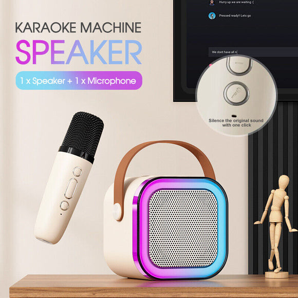 Karaoke speaker with Wireless Microphones for Adults/Kids Bluetooth Speaker
