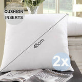 2x New Brand Cushion Pillow Inserts Polyester Fibre Filling 45x45cm