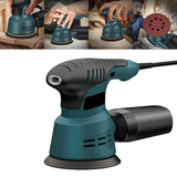 300W 125mm Disc Sanding Machine 6 Gears Speed Control Orbital Sander Polishing Grinding Tool