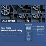 150PSI Cordless Tire Inflator Air Pump w/ LED Light & Digital Gauge