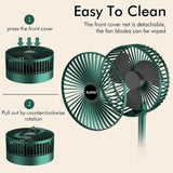 Telescopic Portable Floor Fan 3 Speeds USB Foldable Fan