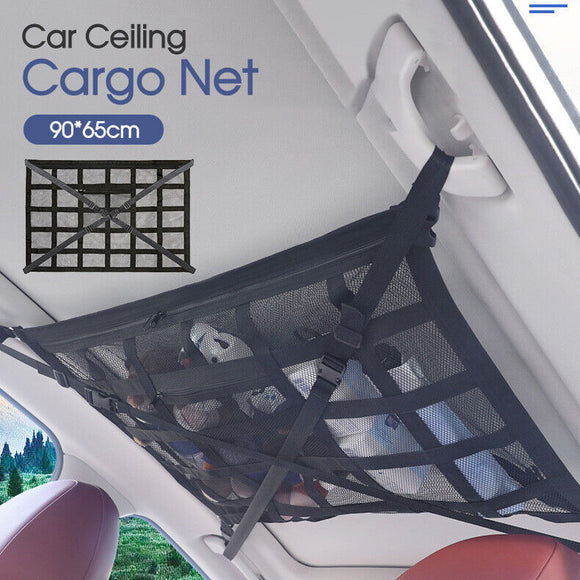 Universal Car Ceiling Storage Net Car Roof Cargo Net Mesh Storage Bag Campervan