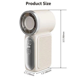 3000mah Mini Portable Ice Fan with Smart LED Display–Handheld Turbo Cooling Fan
