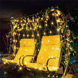 Solar LED String Fairy Lights Net Mesh Curtain Christmas Wedding Garden Outdoor