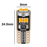 2X AMBER T10 W5W 3030 LED W5W CANBUS INDICATOR REPEATER LIGHT BULB ERROR FREE