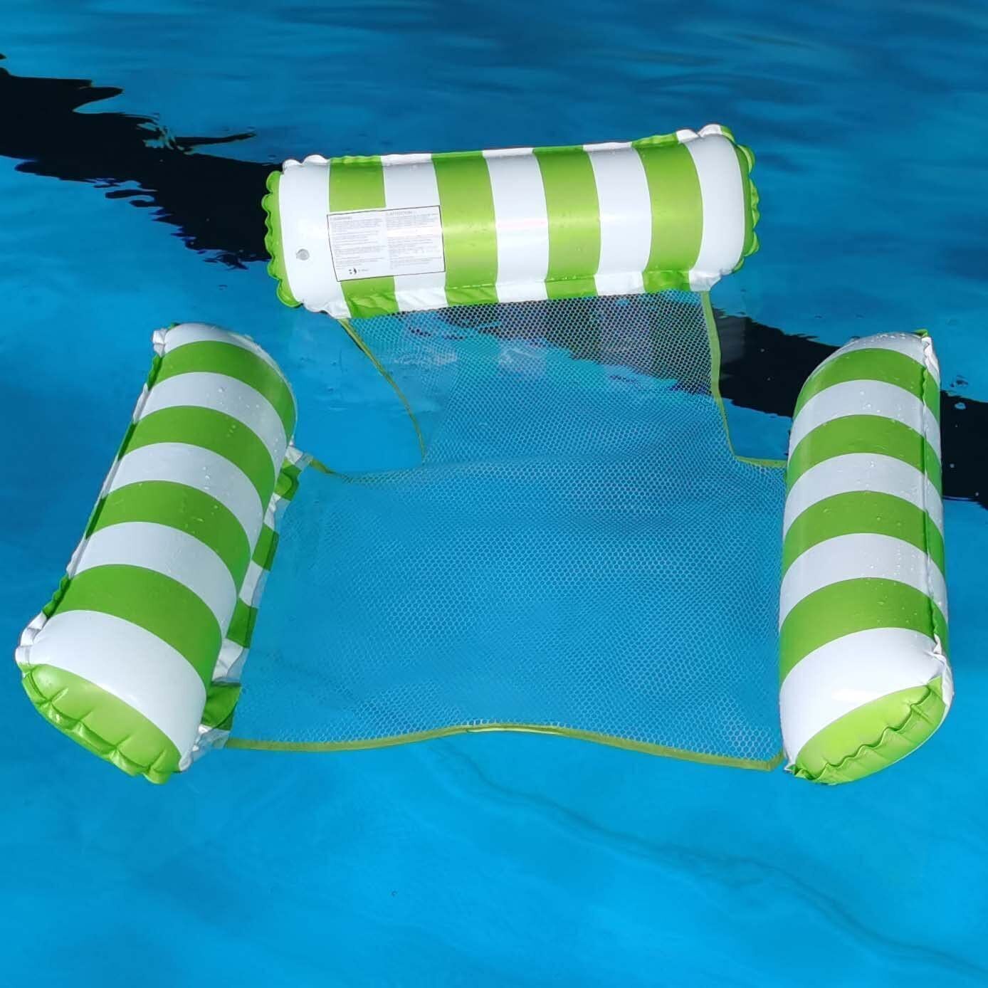 Water Hammock Lounger, Inflatable Pool Floating Bed Rafts, Swimming Ch ...