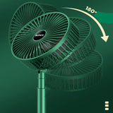 Telescopic Portable Floor Fan 3 Speeds USB Foldable Fan