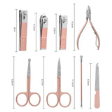 18PCS Manicure Pedicure Kit Set Stainless Steel Nail Grooming Clippers Tools
