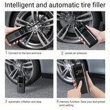 150PSI Cordless Tire Inflator Air Pump w/ LED Light & Digital Gauge