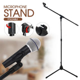 Telescopic Boom Microphone Stand Adjustable Mic Holder Tripod