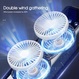Portable Cooling Fan Dual Heads Air Conditioner Tower Fan with Mist Spray
