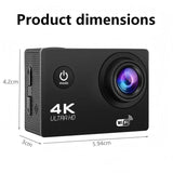 4K Action Camera Waterproof Sports Cam 20MP WiFi 64GB SD Card 17pc Accessory Kit