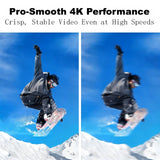 4K Action Camera Waterproof Sports Cam 20MP WiFi 64GB SD Card 17pc Accessory Kit