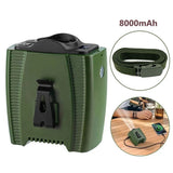 8000mAh Waist Hanging Portable Fan, Rechargeable USB Mini Clip Fan with 3 Speeds