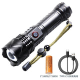 120000LM CREE P90 LED Tactical Flashlight USB Rechargeable Camping Hunting Torch