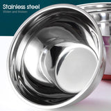 7pc Stainless Steel Mixing Bowls Set with Lids and Non-Slip Bottoms