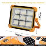 162LED Rechargeable Work Light Solar Floodlight USB Portable Emergency Lamp