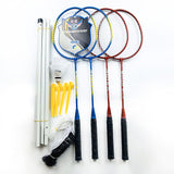 Professional Badminton Racquet Set 4 Player Racket Shuttlecock Net Bag DF