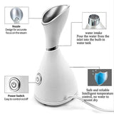 Nano Ionic Face Steamer Facial Humidifier Spa Mist Unclogs Pores Moisturizing