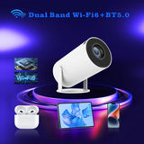 1080P 4K Mini Portable Wifi Bluetooth LED Projector Android Projector Theater