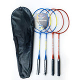Professional Badminton Racquet Set 4 Player Racket Shuttlecock Net Bag DF