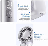 3000mah Mini Portable Ice Fan with Smart LED Display–Handheld Turbo Cooling Fan