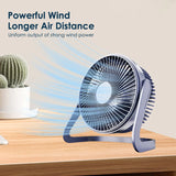 8Inch USB Powerful Silent Cooling Desk Fan Portable USB Fan 360°