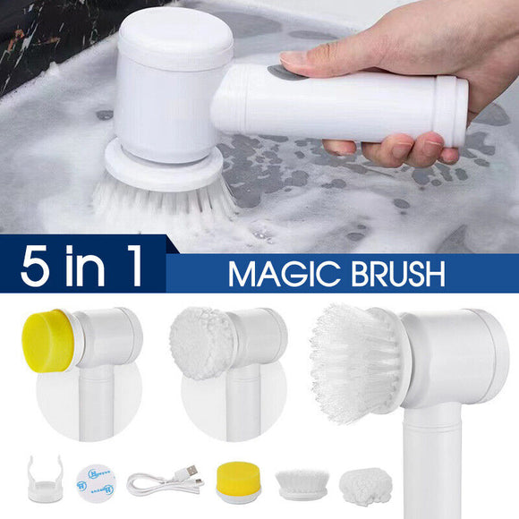 5 In 1 Handheld Bathtub Brush Kitchen Sink Cleaning Tool Tub Electric Brush