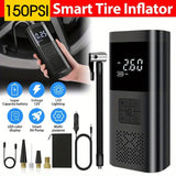 150PSI Cordless Tire Inflator Air Pump w/ LED Light & Digital Gauge
