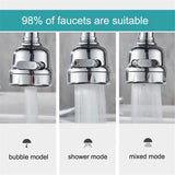 Moveable 360° Faucet Kitchen Water Saving Tap Head Filter Spray Extender Aerator