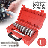 11Pcs Wheel Bearing Race Seal Bush Driver Set Bushing Housing Rod Aluminium