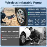 150PSI Cordless Tire Inflator Air Pump w/ LED Light & Digital Gauge