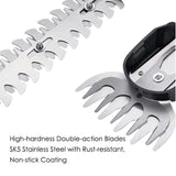 Cordless Hedge Trimmer Grass Shear, 1100RPM Garden Handheld Hedge Shrub Cutter