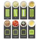 21PCS Vegetable Chopper Set w/ Slicer Grater Basket Board Kitchen Tool Kit
