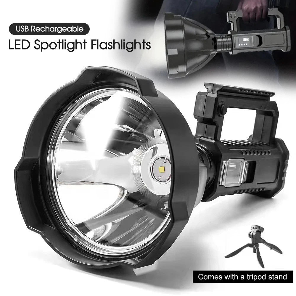 4 mode USB Rechargeable, LED Spotlight Flashlights, High Lumens, Upgra ...
