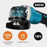 Brushless Cordless Angle Grinder 125mm Cutting Polishing For Makita 18V Battery